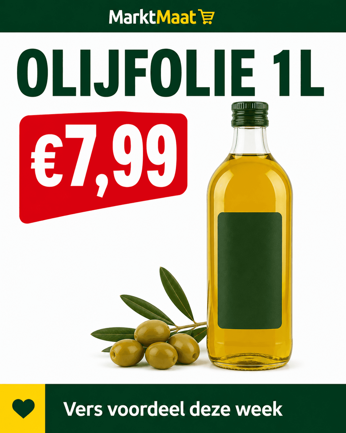 Illustrative MarktMaat offer for one litre of olive oil