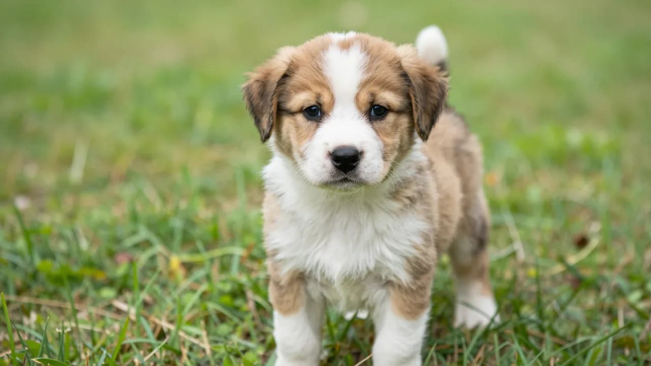 Final decoded Z-Image-Turbo puppy image after all nine denoising steps