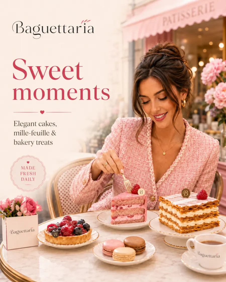 New sweets and cakes generated ad concept