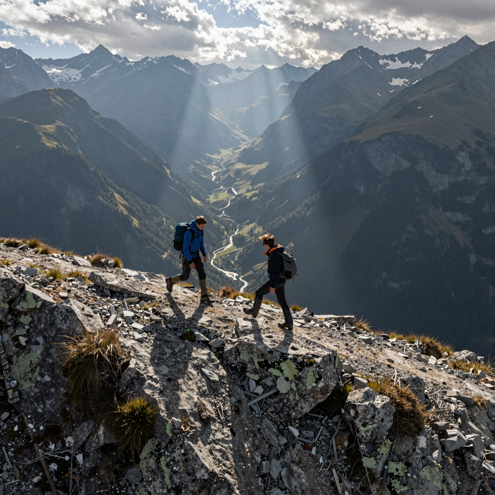 Cinematic Mountain Hike – Drone Shot